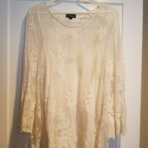 Cream lace tunic